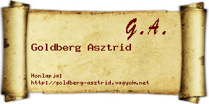 Goldberg Asztrid névjegykártya